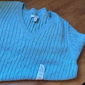 Croft and barrow cable sweater, pale teal, size medium, new with tags
